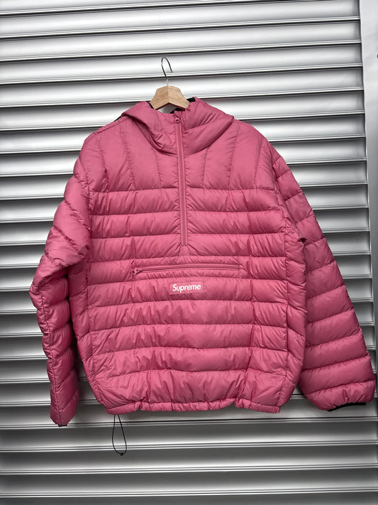 Supreme Pink Puffer Pullover - M