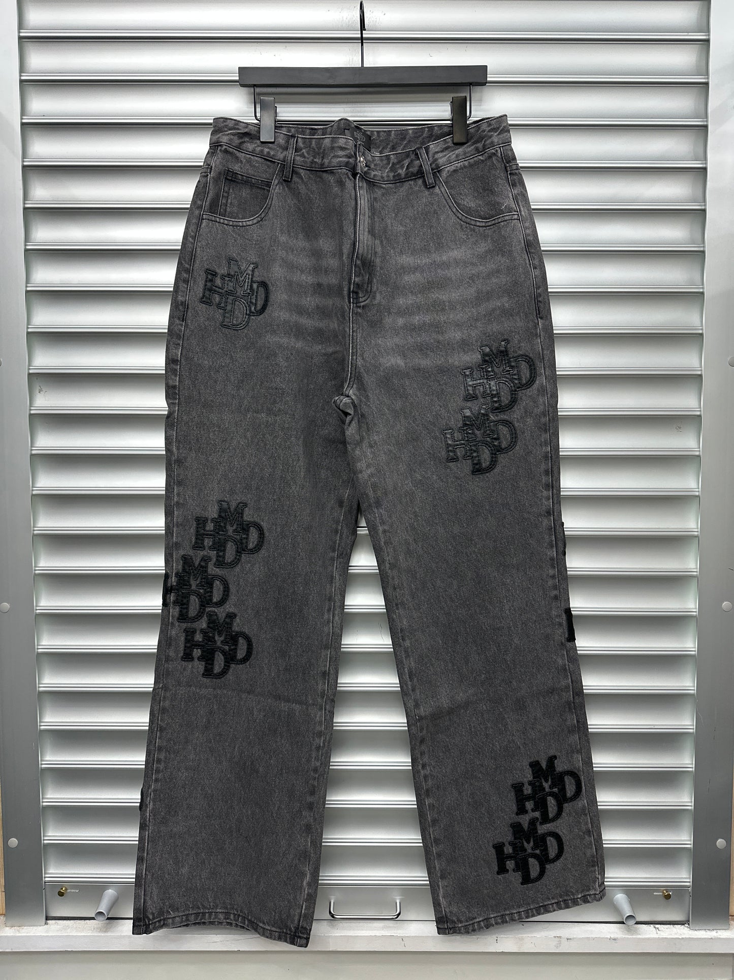 HMDD Double Black Patch Denim - L