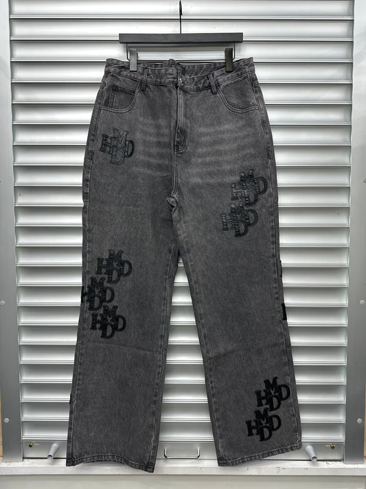 HMDD Double Black Patch Denim - S