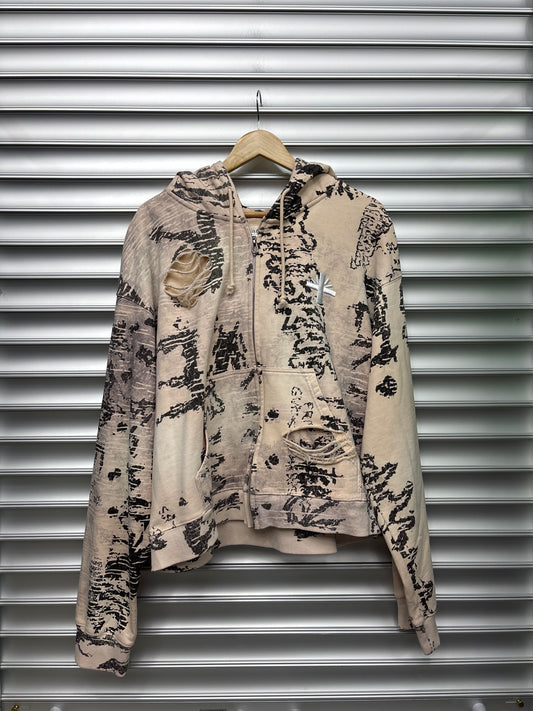 Vertabrae Distressed Zip Up - XL