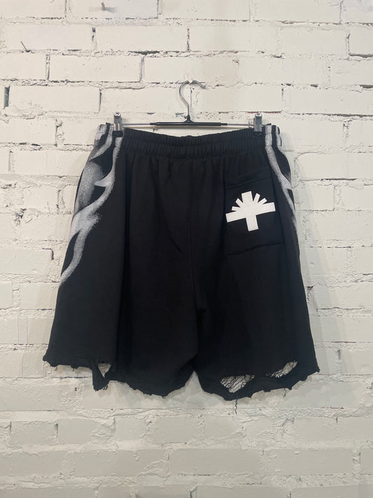 Vertabrae Double Skull Shorts - XXL