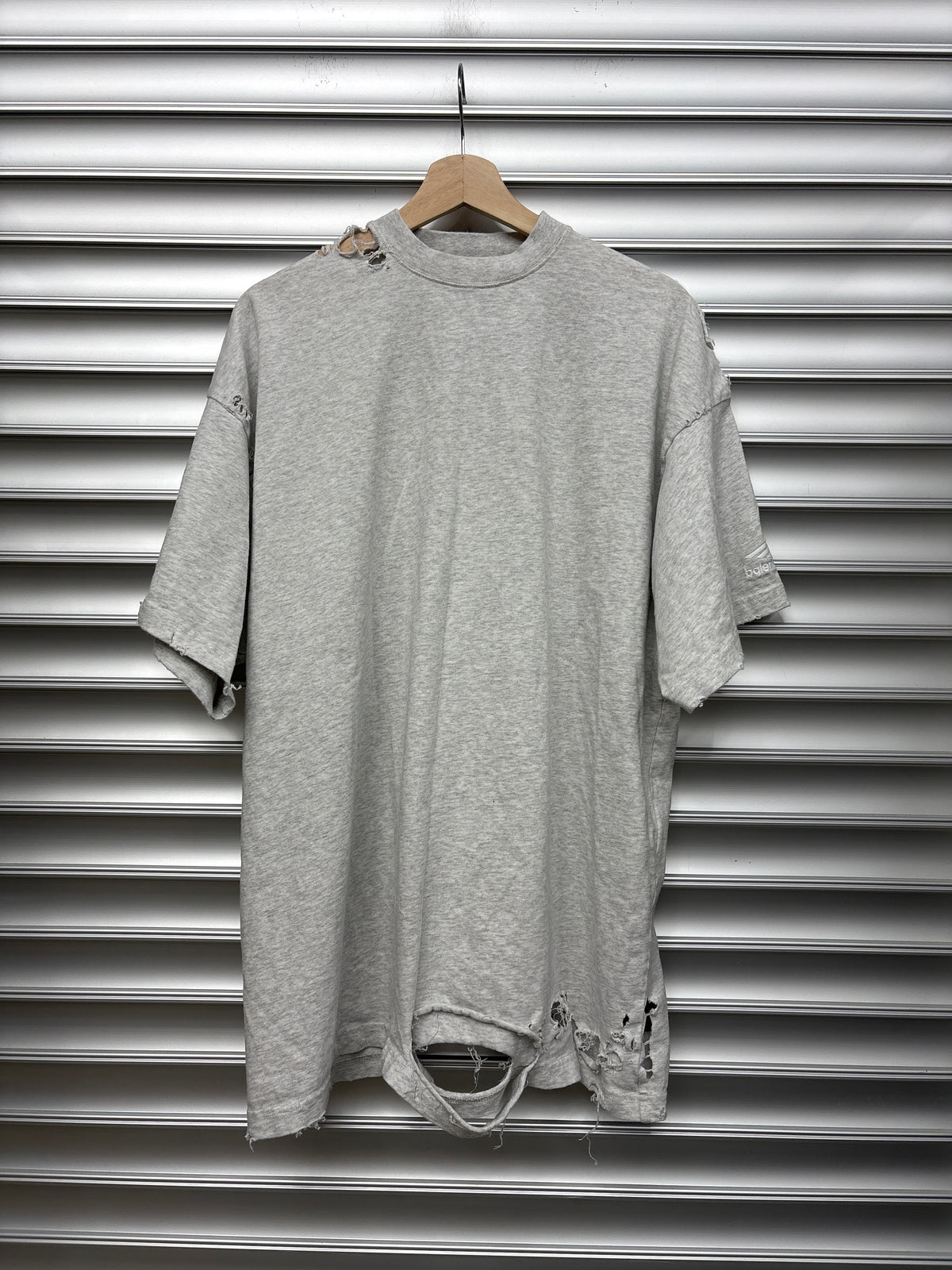 Balenciaga Double Layered Distressed Tee - 1**