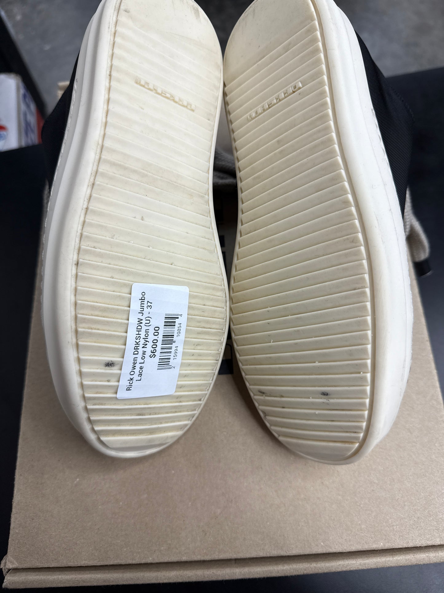 Rick Owen DRKSHDW Jumbo Lace Low Nylon (U) - 37