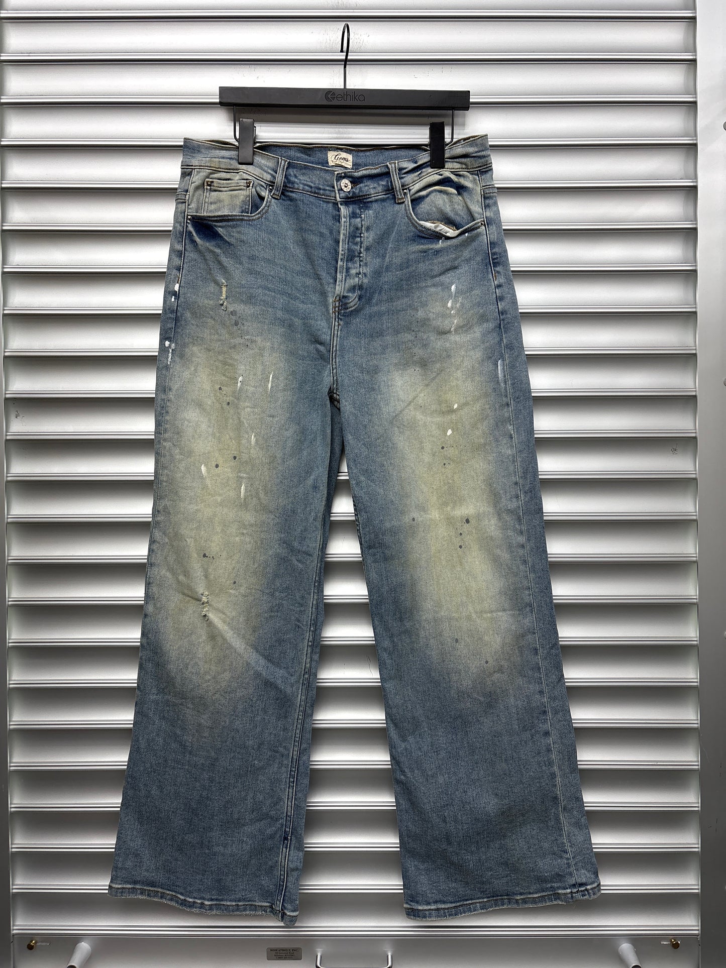 Gems Paint Splatter Denim - 32
