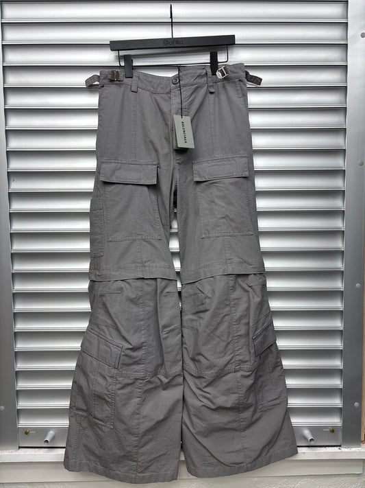 Brand New Grey Balenciaga Flare Cargos - L