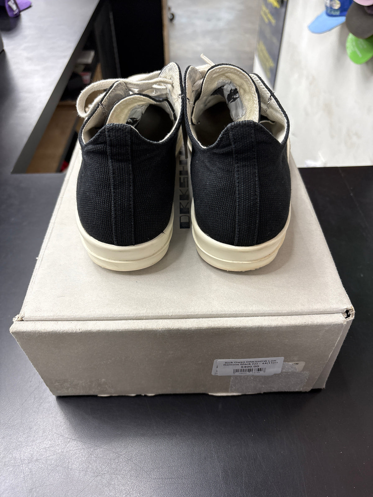 Rick Owen DRKSHDW Low Ramone Black (U) - 44(11)**
