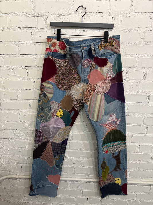 Kapital No Nukes Patchwork Denim - 36