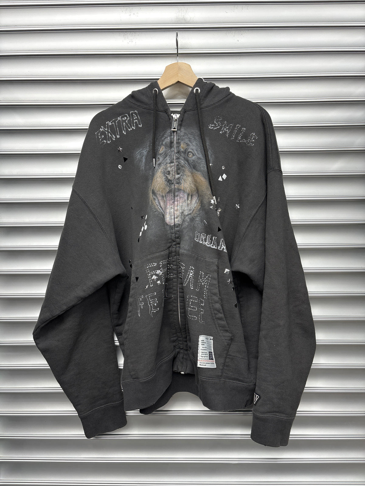 MMY Rottweiler Studded Zip Up Hoodie - 46 **