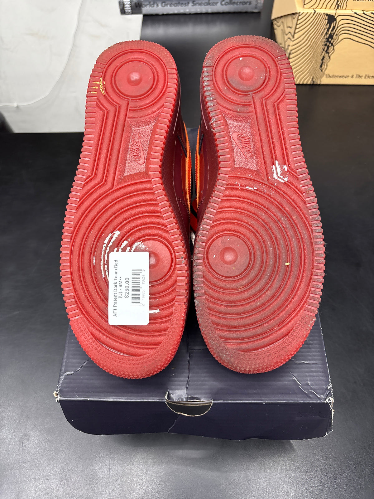 AF1 Patent Dark Team Red (U) - 9M**
