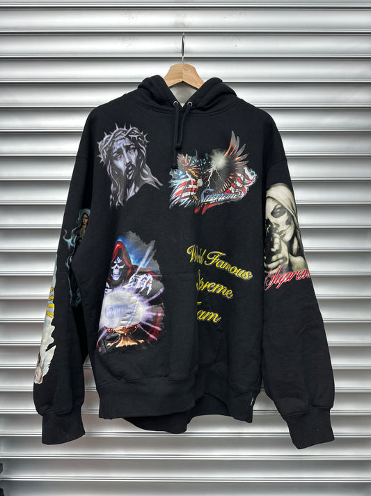 Supreme Sticker Hoodie - L**