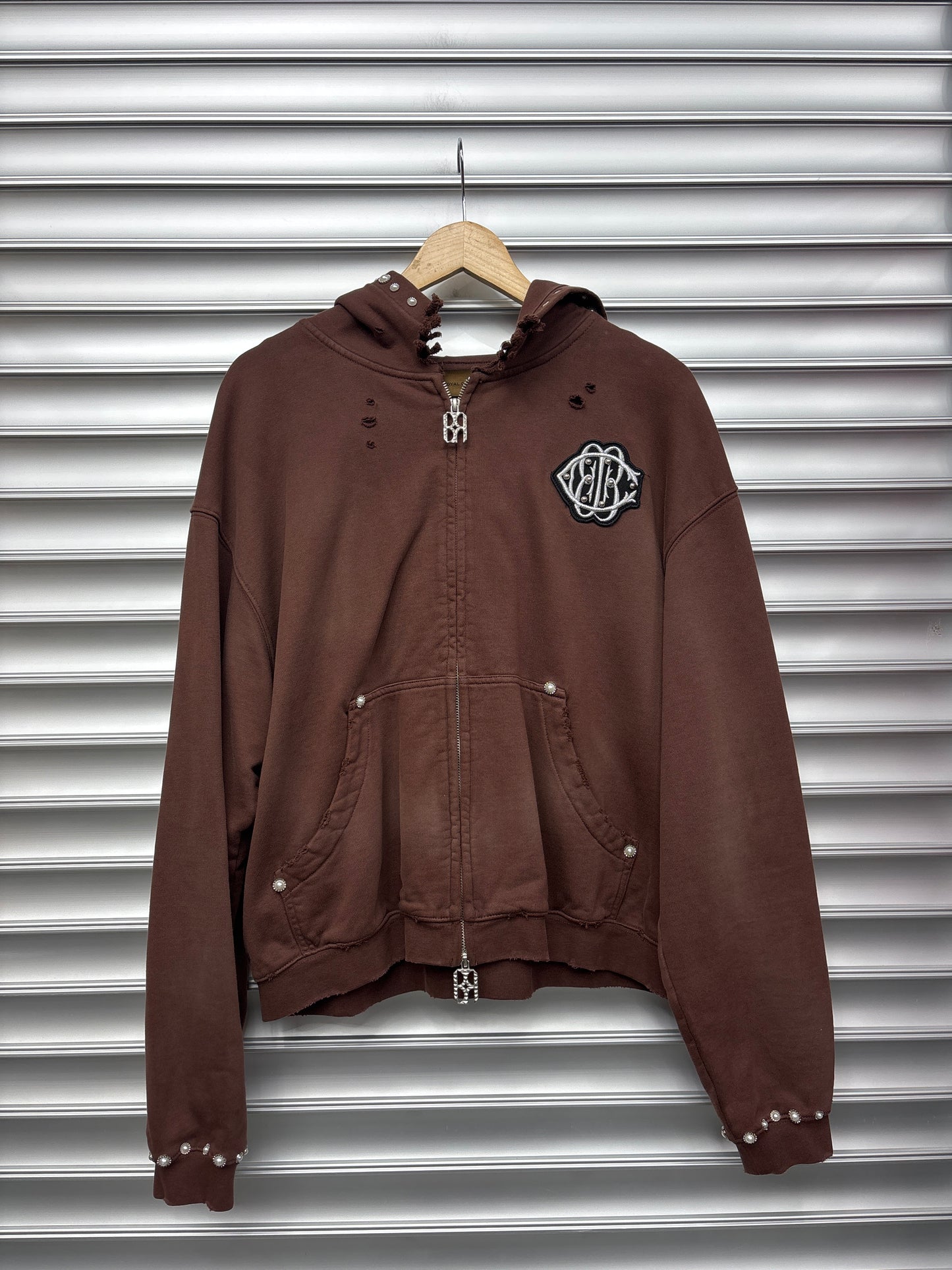 BORC Brown Zip Up Hoodie - S