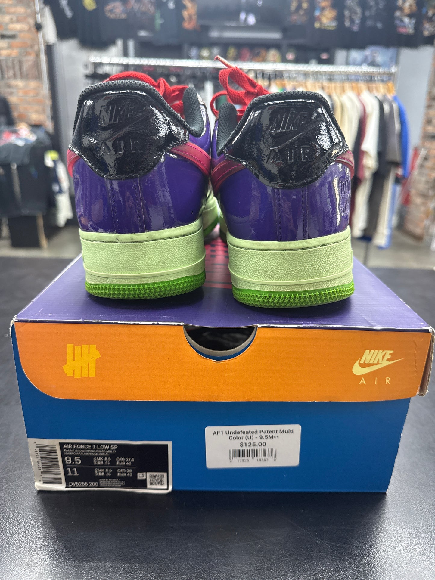 AF1 Undefeated Patent Multi Color (U) - 9.5M**