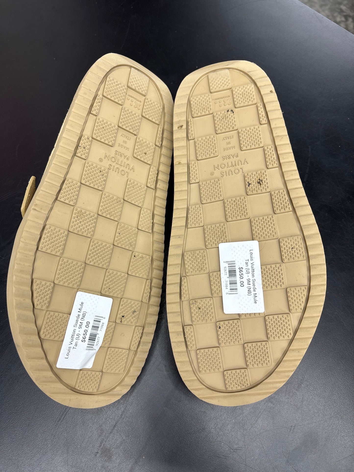 Louis Vuitton Suede Mule Tan (U) - 9M (NB)