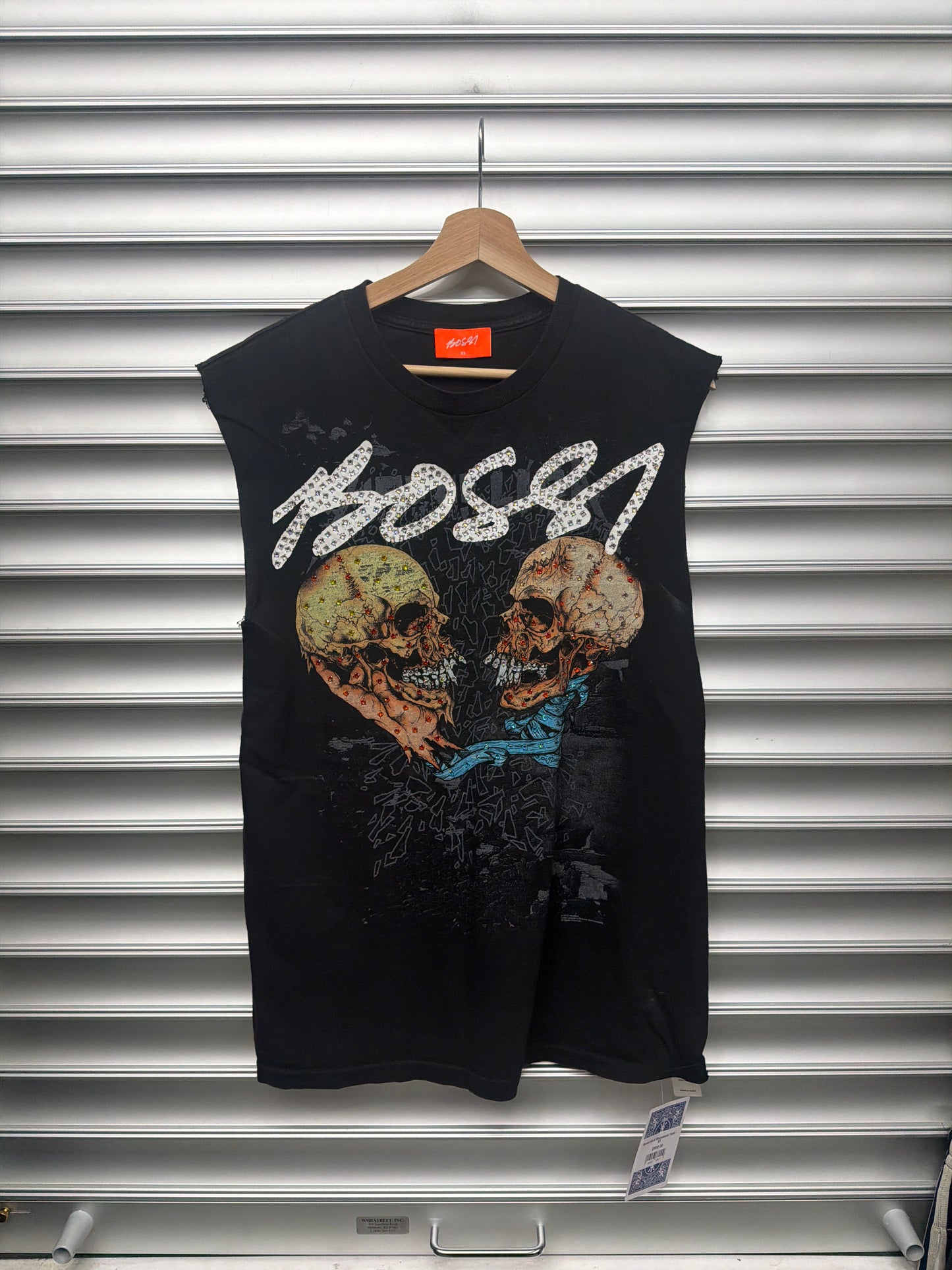Bossi Skull Rhinestone Tank - XS