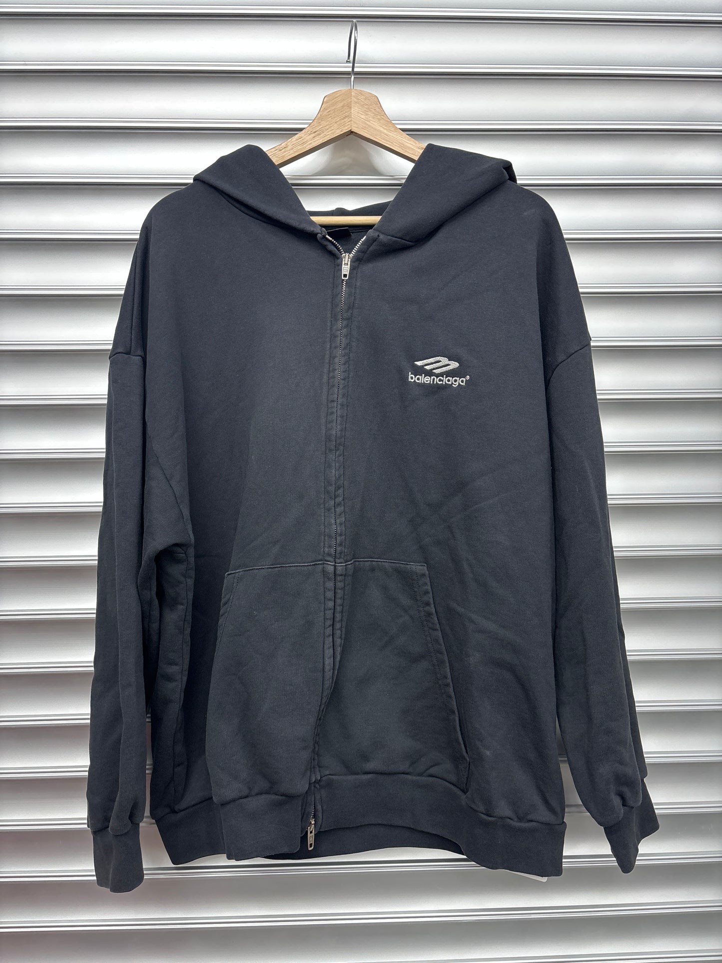 Balenciaga 3B Logo Zip Up - L