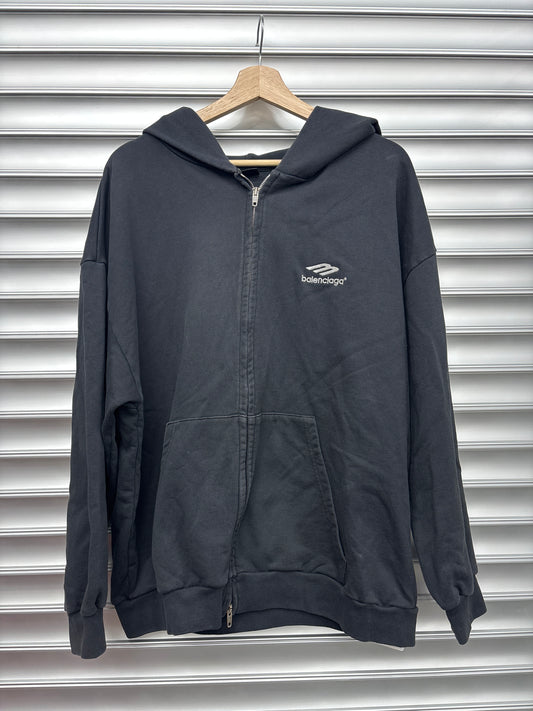 Balenciaga 3B Logo Zip Up - L