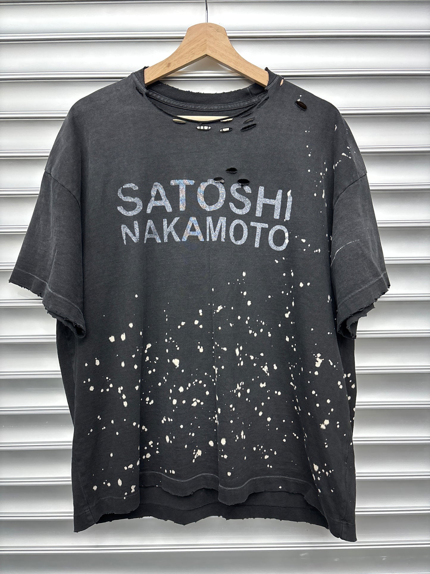 Satoshi Nakamoto Paint Splatter Tee - S
