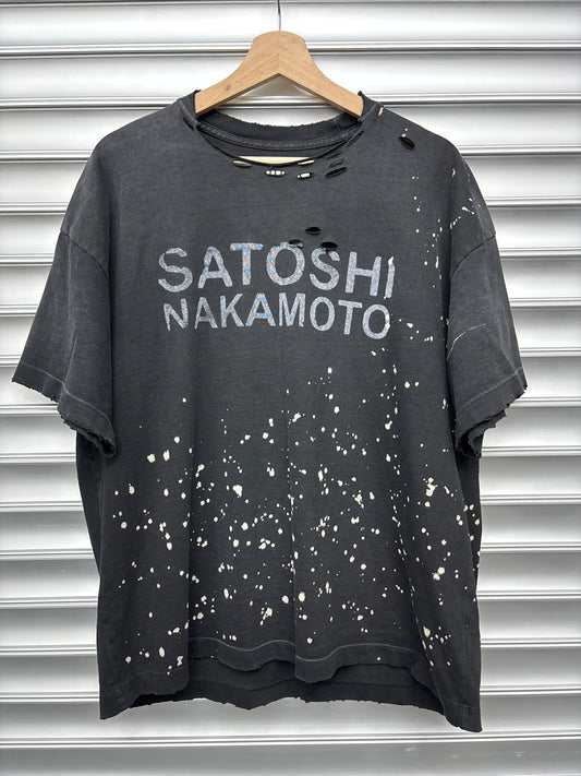 Satoshi Nakamoto Paint Splatter Tee - S