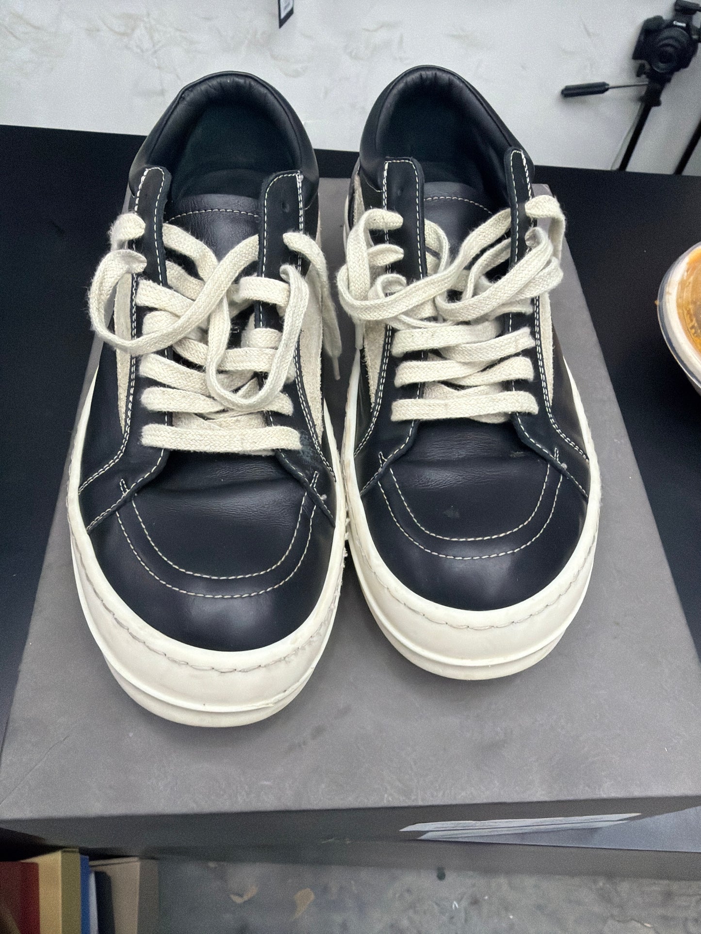 Rick Owen Vintage Black Leather (U) - 41(8)