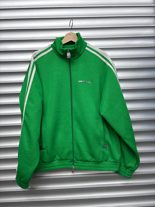 A Bathing Ape Green Track Jacket - M