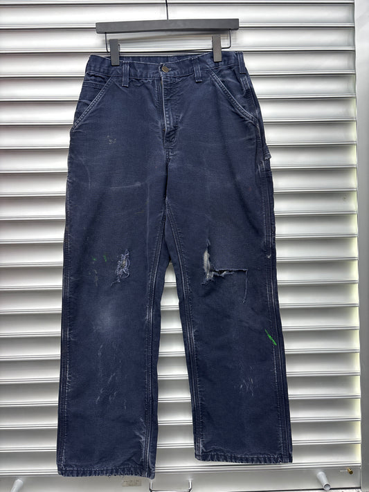 Vintage Navy Faded Carhartt Pants - 32