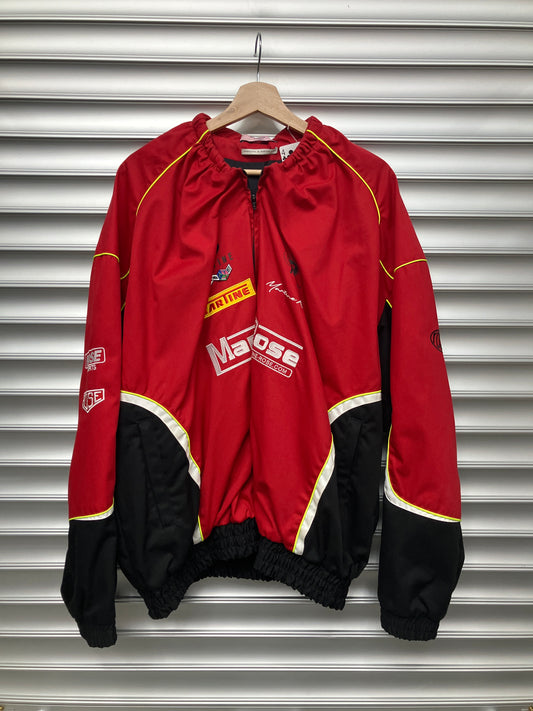 Martine Rose Ruffle Neck Red Racing Jacket - M (K)