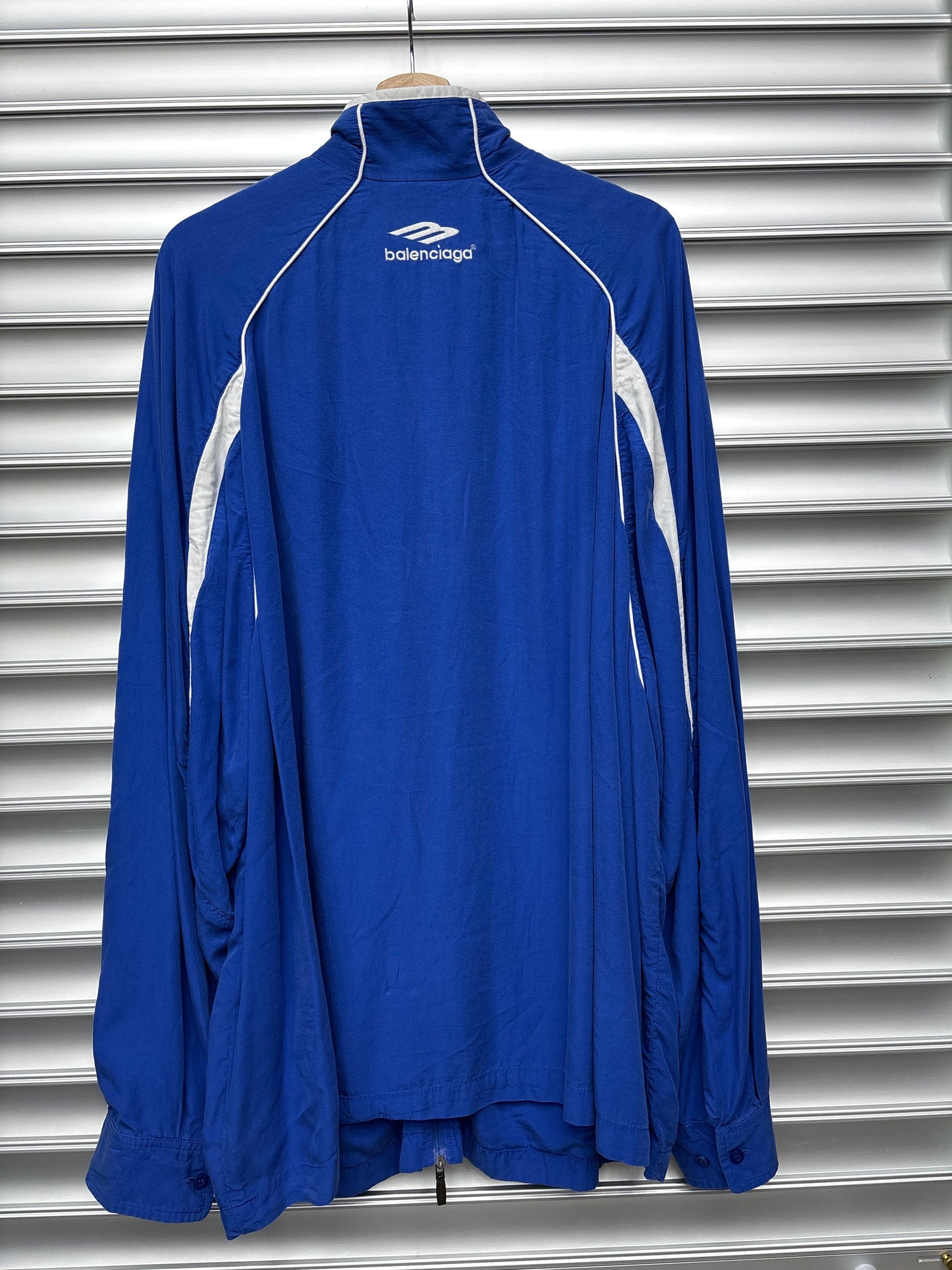 Balenciaga Blue Nylon Jacket - L