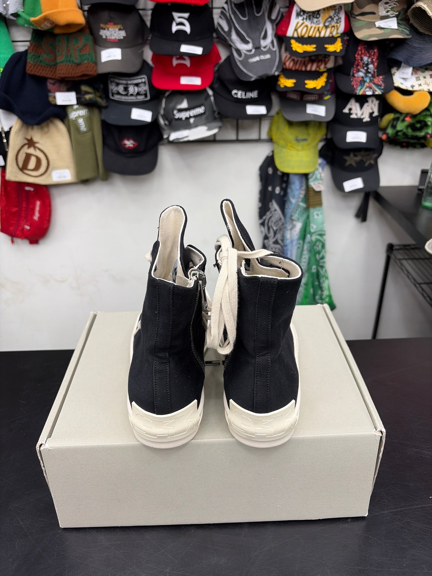 Rick Owen DRKSHDW High Top Black (U) - 41(8)
