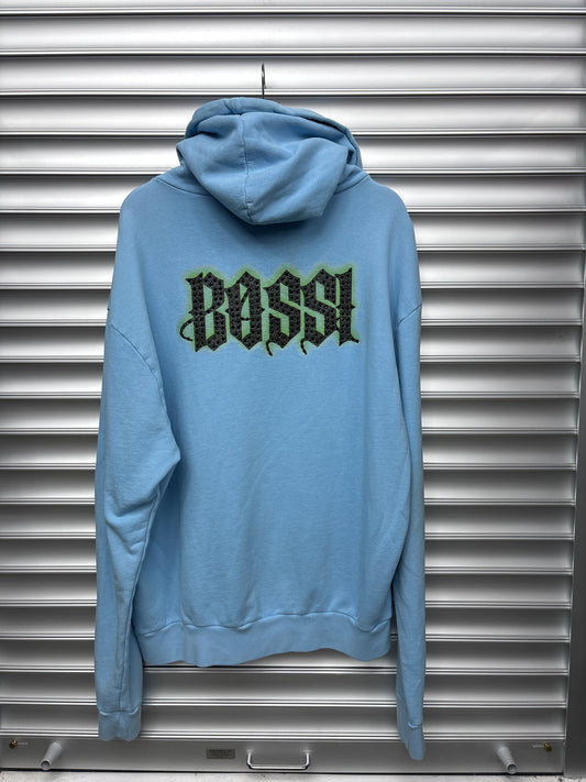 Bossi Cyan Skull Hoodie - L