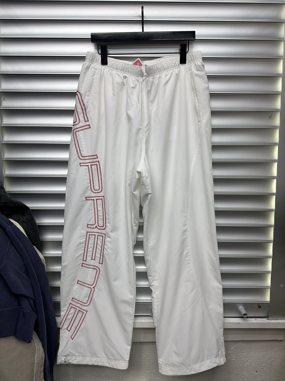 Supreme White/Red Trackpants - XL**