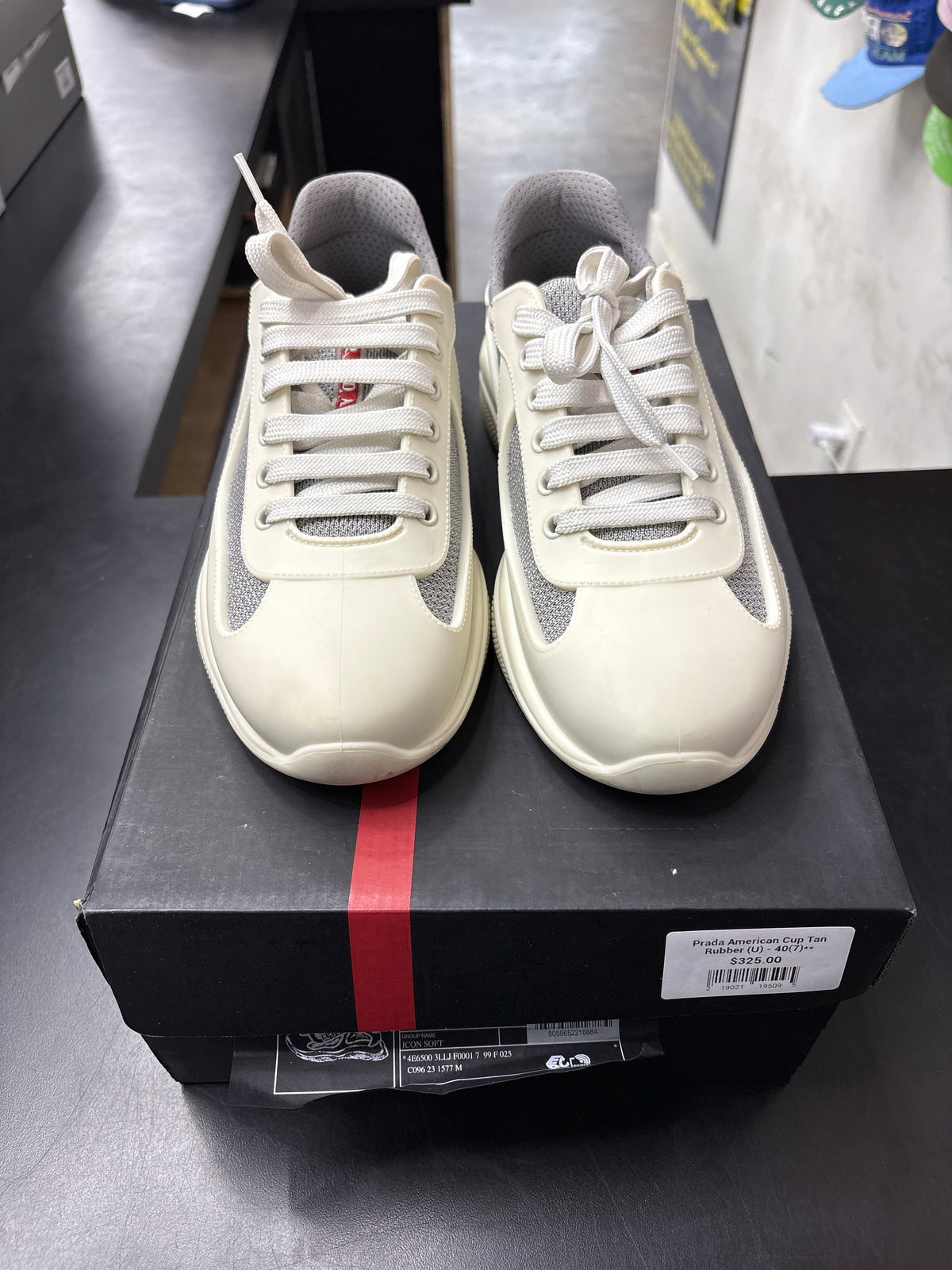 Prada American Cup Tan Rubber (U) - 40(7)**