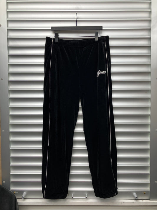 Supreme Black Velour Sweatpants - M