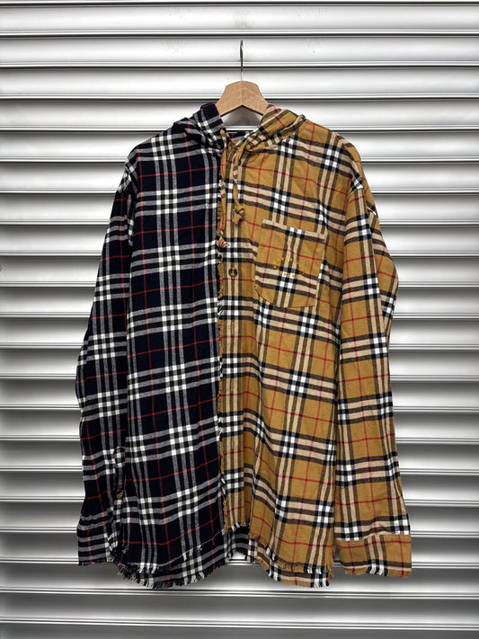 AFB Split Plaid Button Up - XL**