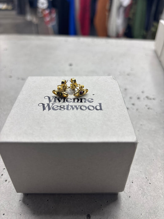 Vivienne Westwood Gold/Green Earrings - OS