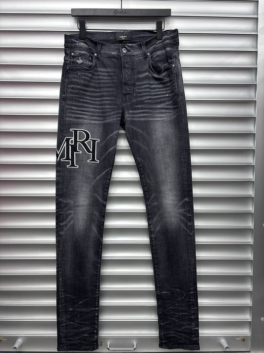 Black Amiri Spellout Denim - 32