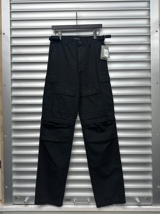 Balenciaga Black Convertible Cargo Pant - XXS