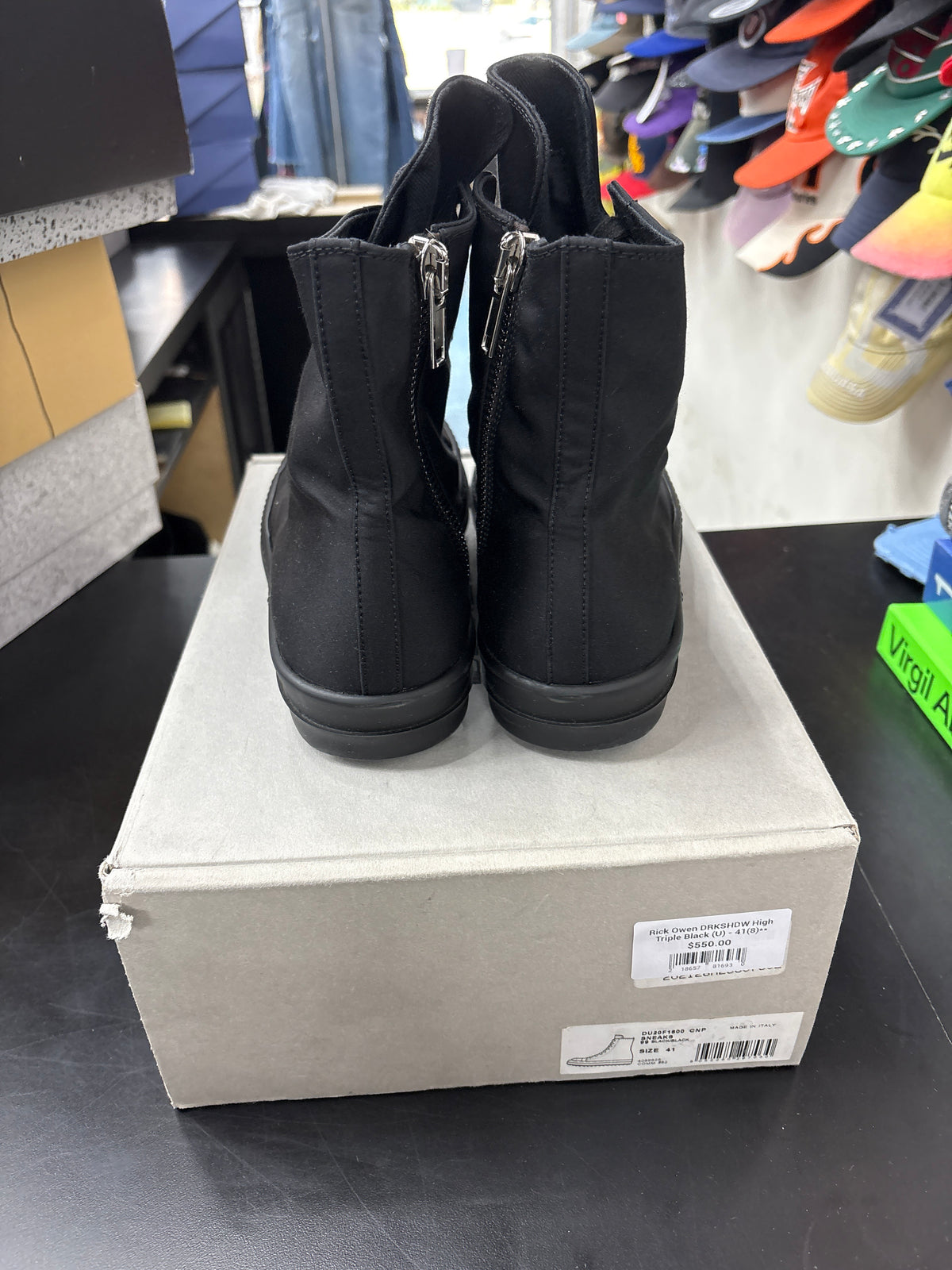 Rick Owen DRKSHDW High Triple Black (U) - 41(8)**