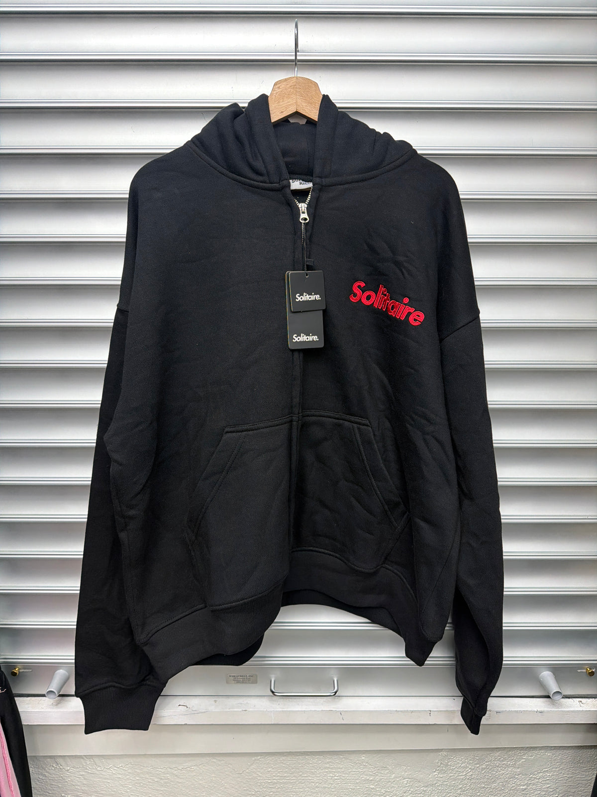 Solitaire Blk/Red Zip Up - XL**