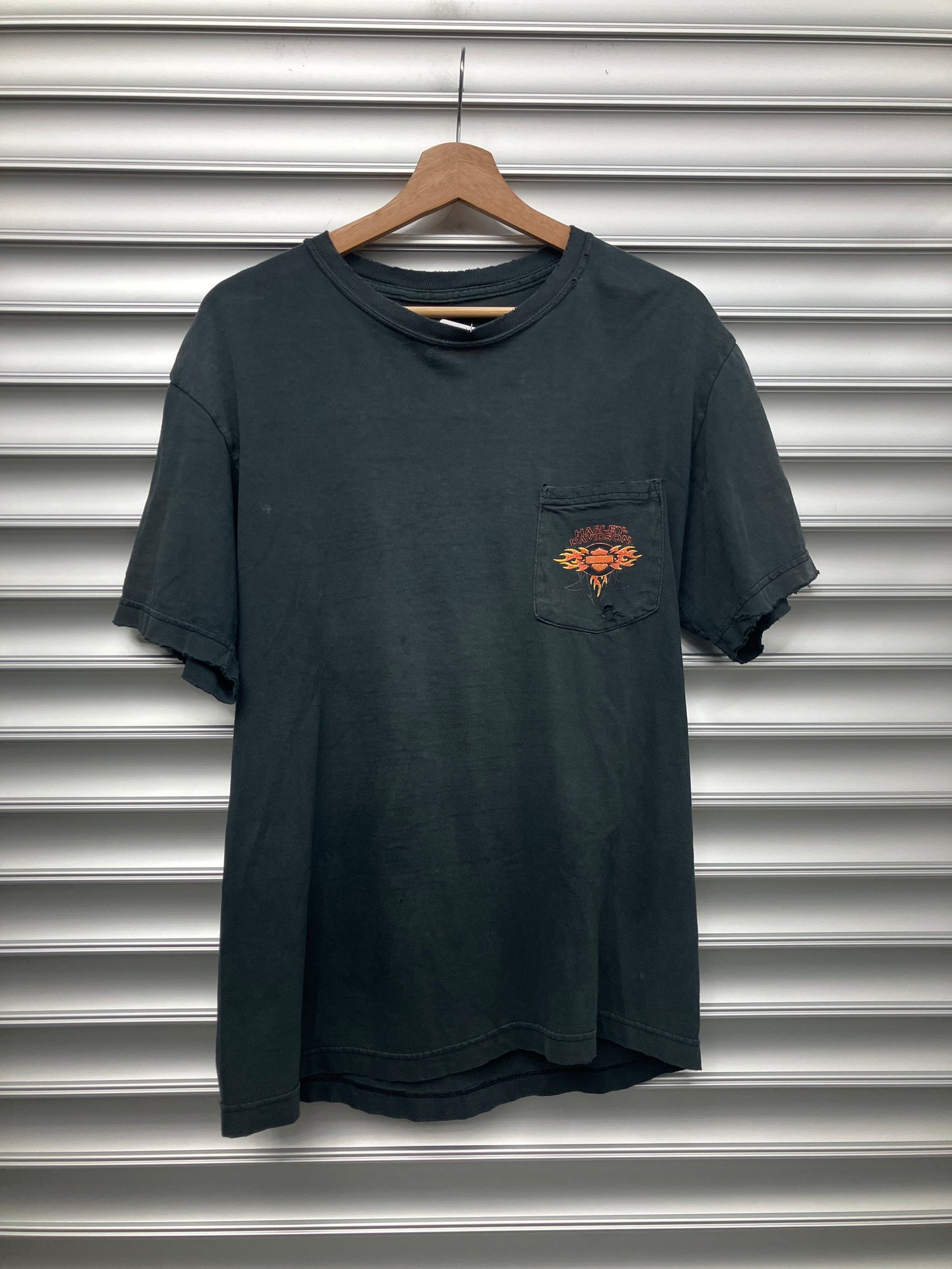 Vintage Harley Flame Pocket Tee - M