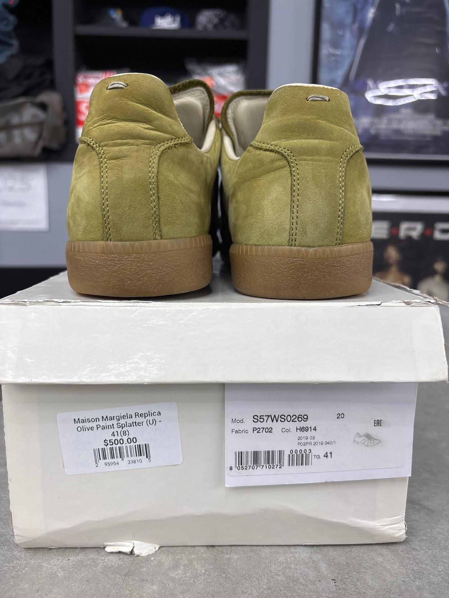 Maison Margiela Replica Olive Paint Splatter (U) - 41(8)