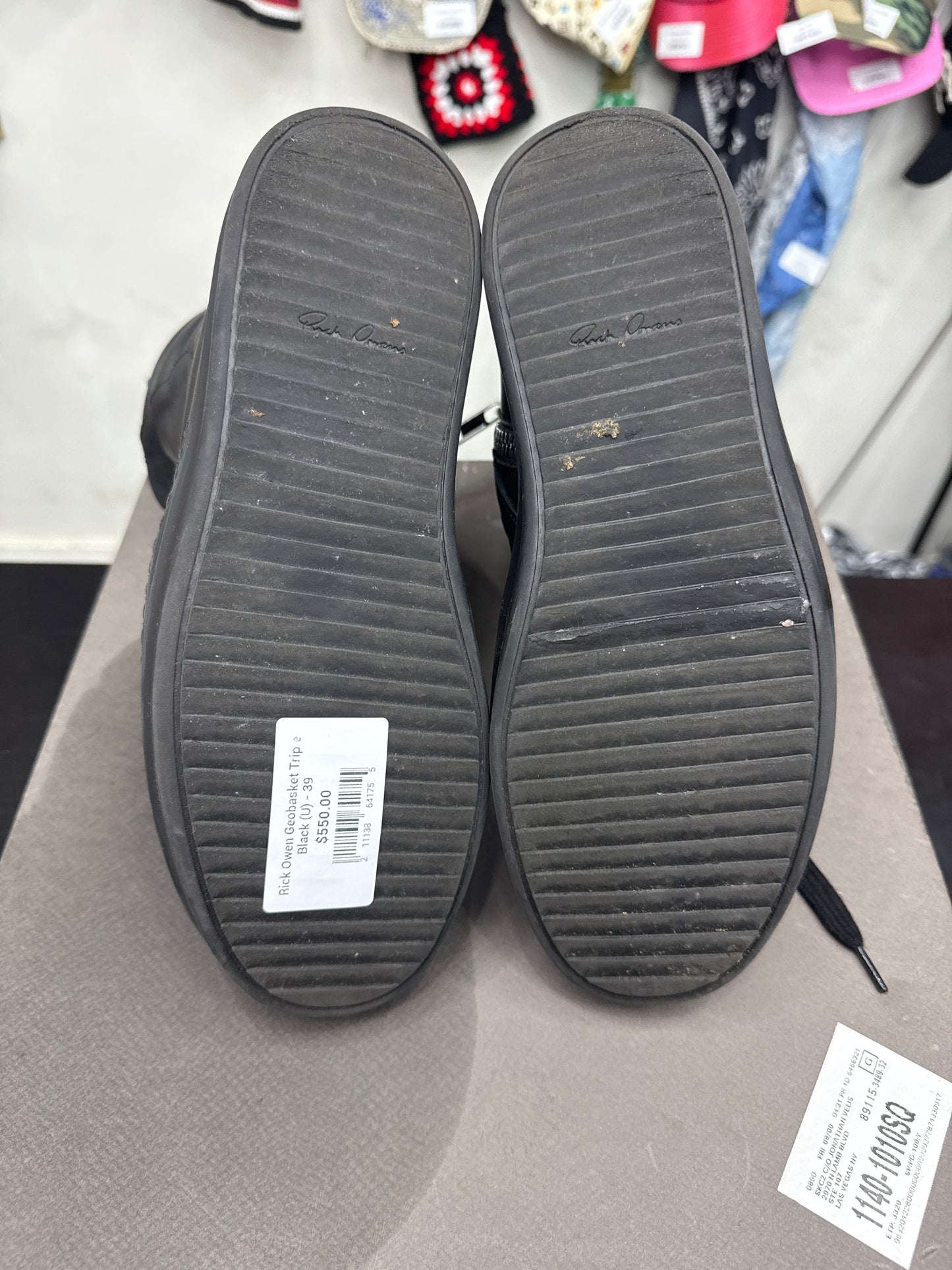 Rick Owen Geobasket Triple Black (U) - 39