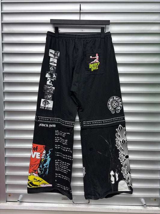 Chrome Hearts Deadly Doll Black Sweatpants - M