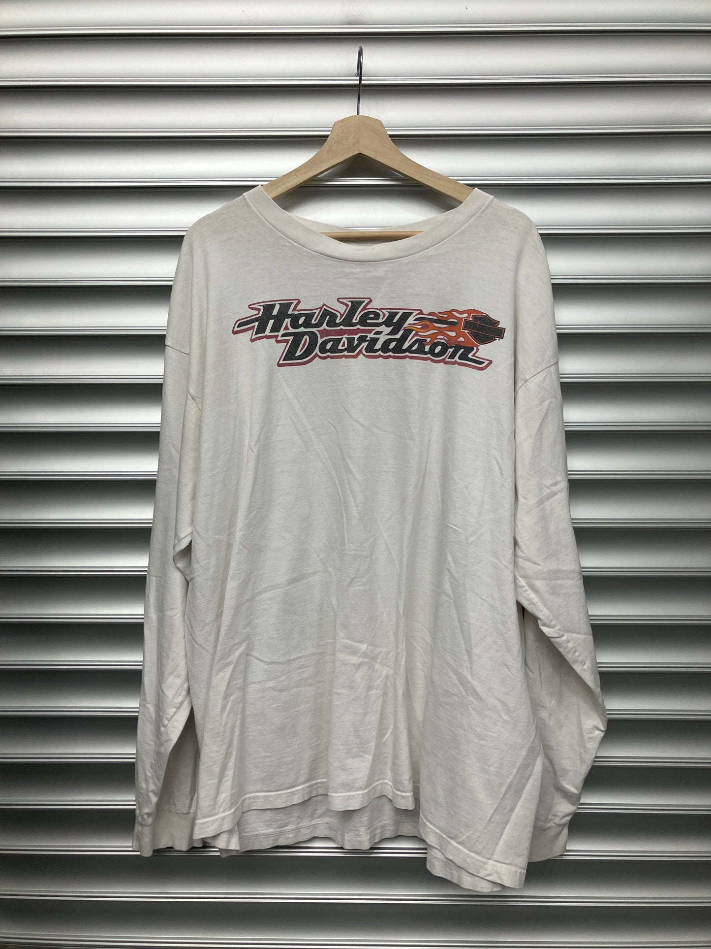 Vintage White Harley Flame Tee - XXL