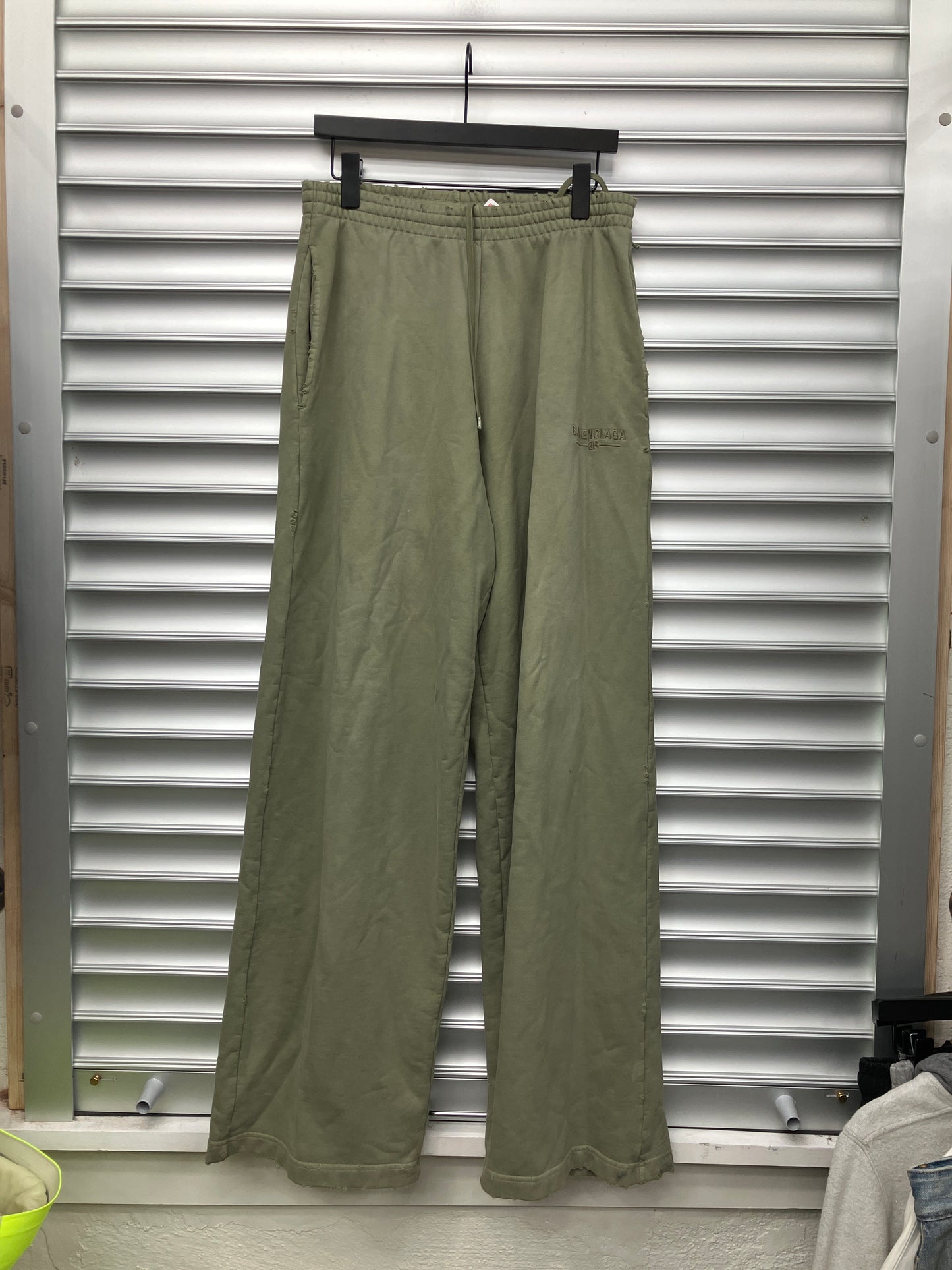 Balenciaga Olive Logo Sweatpants - XS