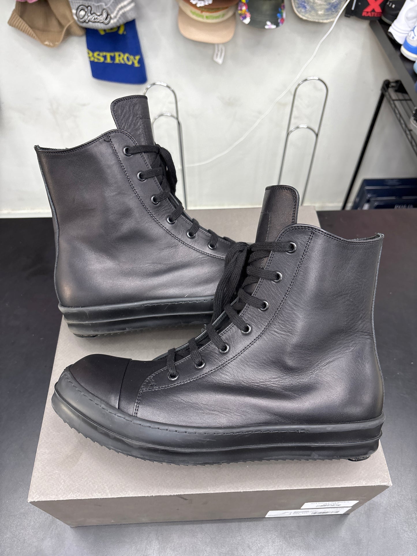 Rick Owen Triple Black High (U) - 44.5