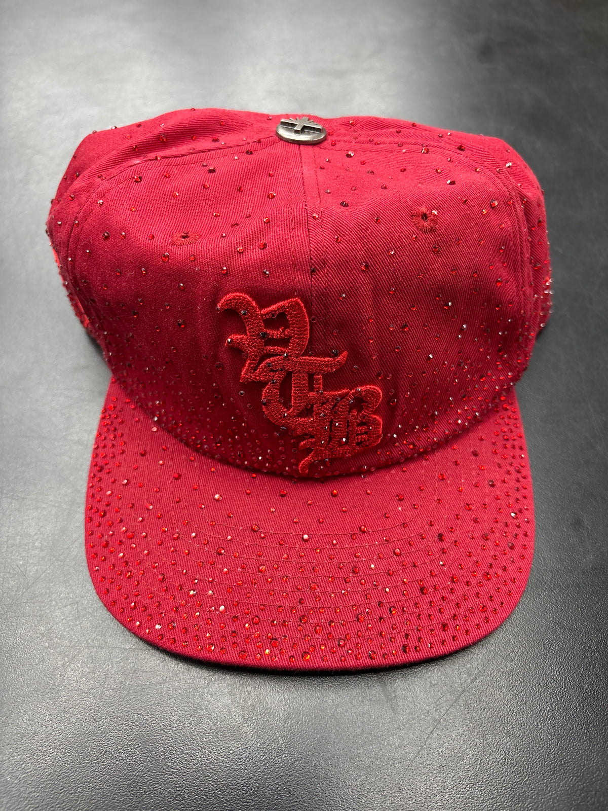 Vertabrae Red Rhinestone Hat **