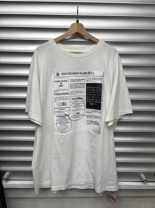 Maison Margiela MM6 White Tee - XL **