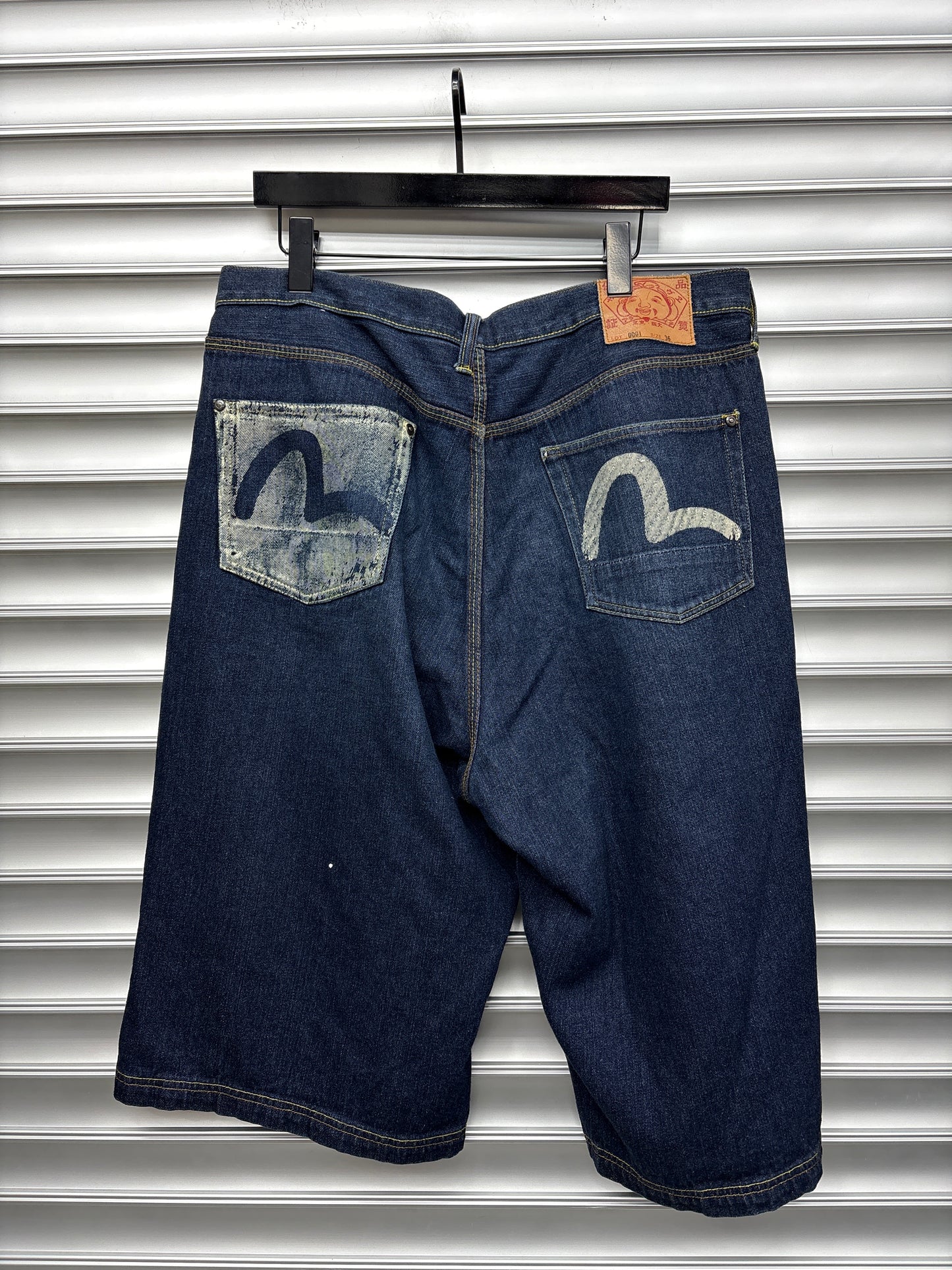 Evisu Cream Logo Shorts - 36