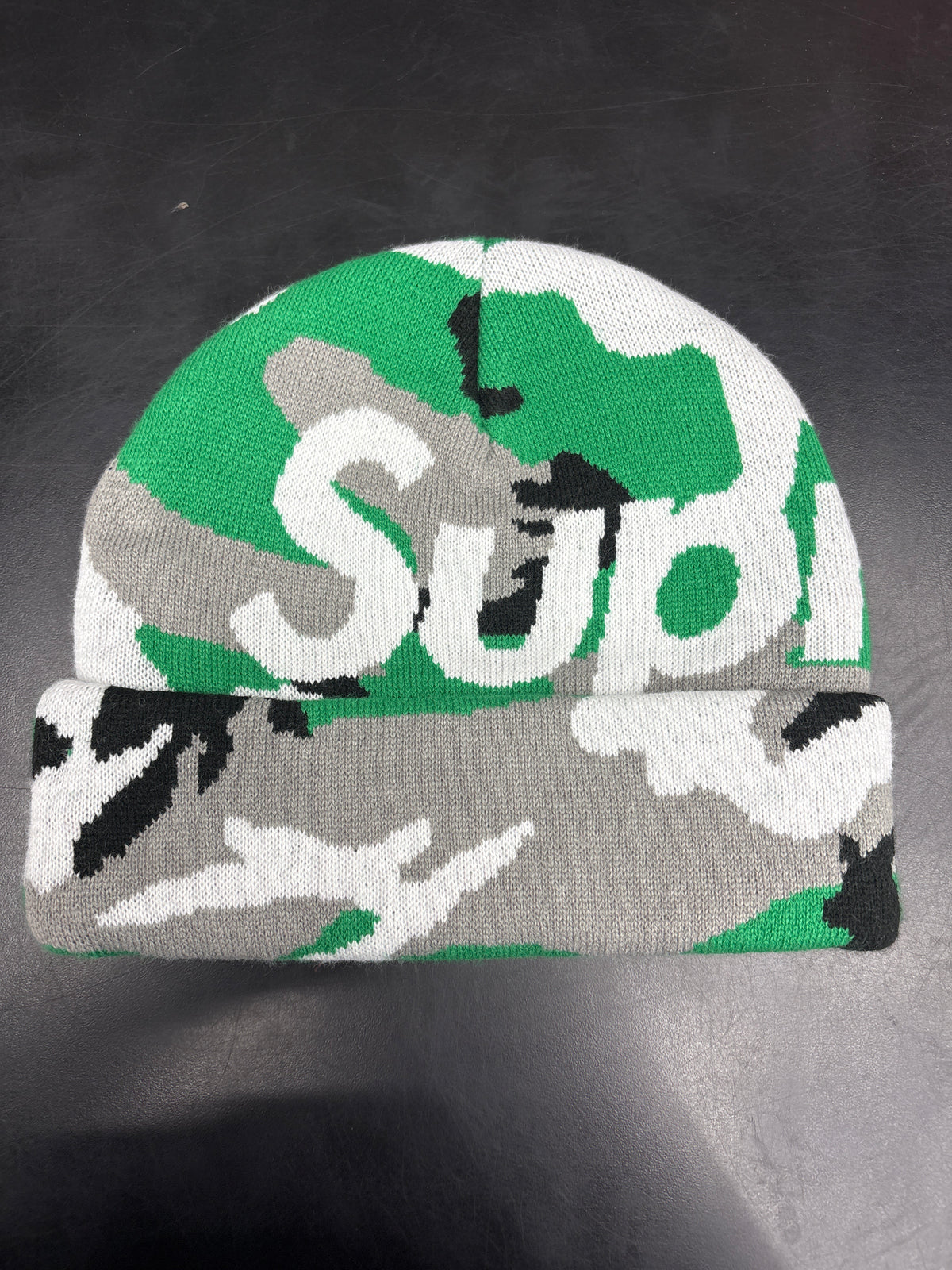Supreme Green Camo Beanie**