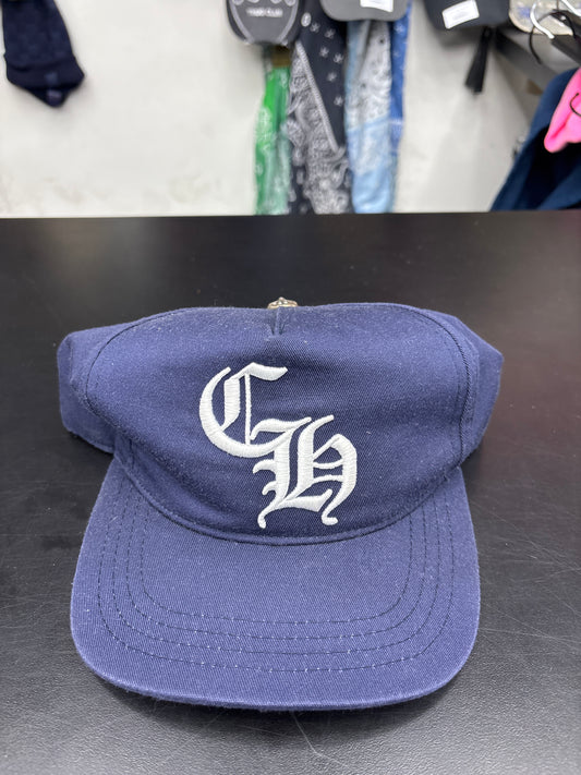 Chrome Hearts Navy Logo Hat - OS